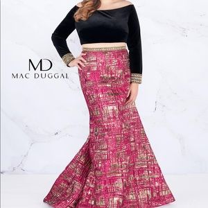 Mac Duggal piece prom pageant dress